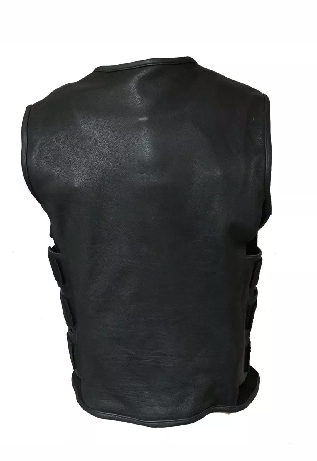 Tactical Leather Vest Faa Daa