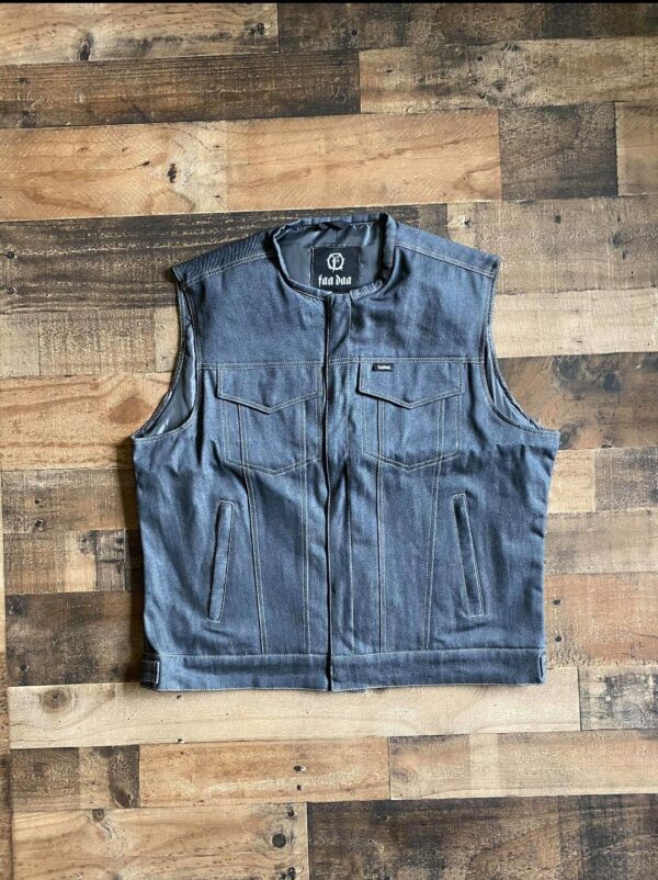 Grey denim vest